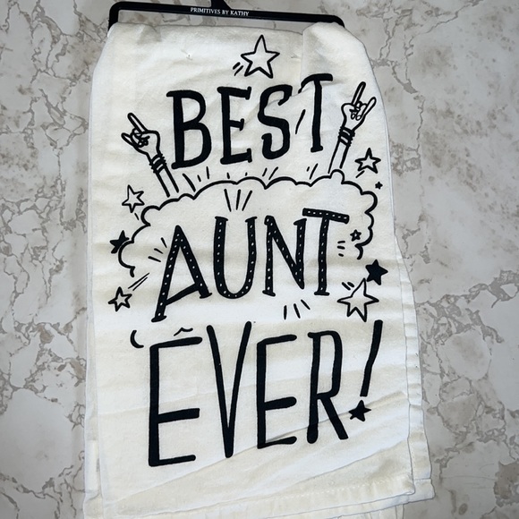Best Aunt Ever kitchen towel tea towel, new with tags, 28” x 28” - Picture 6 of 16